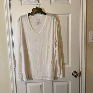 TIME AND TRU White Long Sleeve T-Shirt